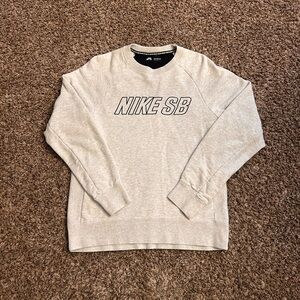 Nike SB Light Gray Men's Crewneck Sweater